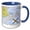 Blue/White, variant on 3drose, Image of Topo Map of Nova Scotia with Flag, 11oz Two-tone Green Mug