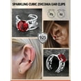 thumbnail image 5 of FaithHeart Celtic Birthstone Ear Cuff Earrings for Women Cubic Zirconia Sterling Silver Non Pierced Cartilage Earrings Hypoallergenic Adjustable Ear Clip Christmas Jewelry Gift 1 Piece, 5 of 10
