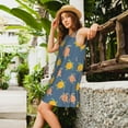 thumbnail image 2 of Naloa Cute Turtle Print Women's Summer Spring Casual Beach Sundress,Vacation Sleeveless Tank Crewneck Loose Dresses, 2 of 7