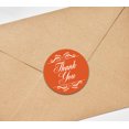 thumbnail image 4 of Darling Souvenir Round 1.6 Inches Swirl Border Thank You Orange Stickers Non Customized Gift-45 Pcs, 4 of 4