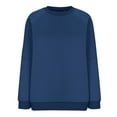thumbnail image 3 of Admvng Chandail en Molleton Surdimensionné pour Femmes Mode Manches Longues Col Rond Chandail Sans Capuche Chandails en Molleton Couleur Unie Athleisure Femmes P-2TG, 3 of 7