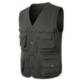 thumbnail image 2 of UTTOASFAY Men'S Outdoor Vest Leisure Jacket Lightweight Vest with Zip Many Pockets Black 10(XL), 2 of 9