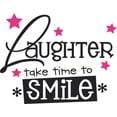 thumbnail image 2 of Laughter Smile Quote Quotes Cartoon Decors Wall Sticker Art Design Decal for Girls Boys Kids Room Bedroom Nursery Kindergarten House Fun Home Decor Stickers Wall Art Vinyl Decoration (18x20 inch), 2 of 2