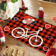 thumbnail image 2 of Cozilinen Valentine's Day Placemats Set of 6, Polyester Fabric Table Mats with Heart Love Design, Waterproof Washable Dining Decor for Party Dinner, 2 of 7