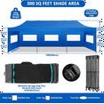 thumbnail image 7 of SANOPY 10x30 Heavy Duty Canopy with 8 Sidewalls,Outdoor Carport with Roller Bag,Pop up Tents for Parties,Wedding,Commercial,Blue, 7 of 7
