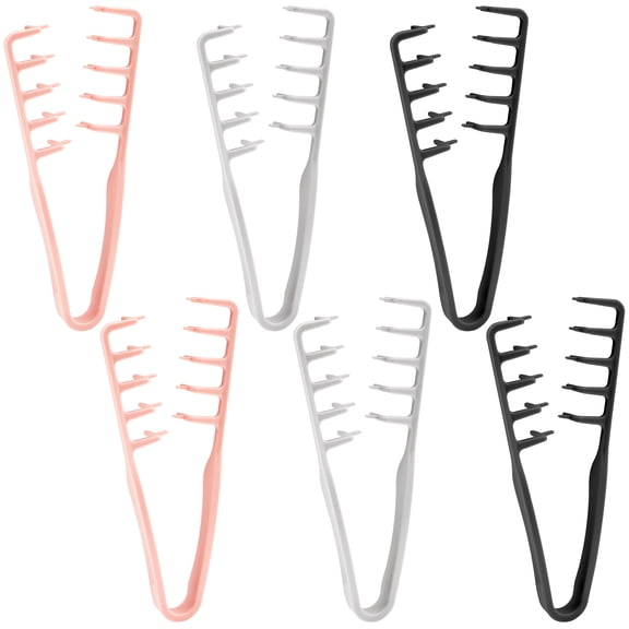6Pcs Texture Comb, Volumizing Wide Tooth Hair Styling Comb, Foundation Capacity Apparatus Maximum Lift Roots Volume Tool, Bangs Seam Grooming Accessory for Women Men