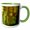 Green/White, variant on 3drose, Image of Columns of Lime Brown and Yellow Digital Painting, 15oz Mug