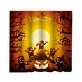 thumbnail image 2 of 150x180cm Happy Halloween Polyester Fabric Shower Curtain, Spooky Holiday Bathroom Decoration with Festive Print, 2 of 4