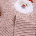 thumbnail image 2 of Chandail de Noël pour Femmes Cardigan Chaud Imprimé Tricoté Décontracté Col Rond Blouse Tricotée Mode Pull Mi-Longueur, 2 of 7