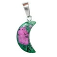 thumbnail image 1 of justharion Pendentifs en Pierre Forme de Lune Colorée Mini Pierre Précieuse Charme Boucles d'Oreilles Accessoires Fait Main Rouge et Vert, 1 of 9