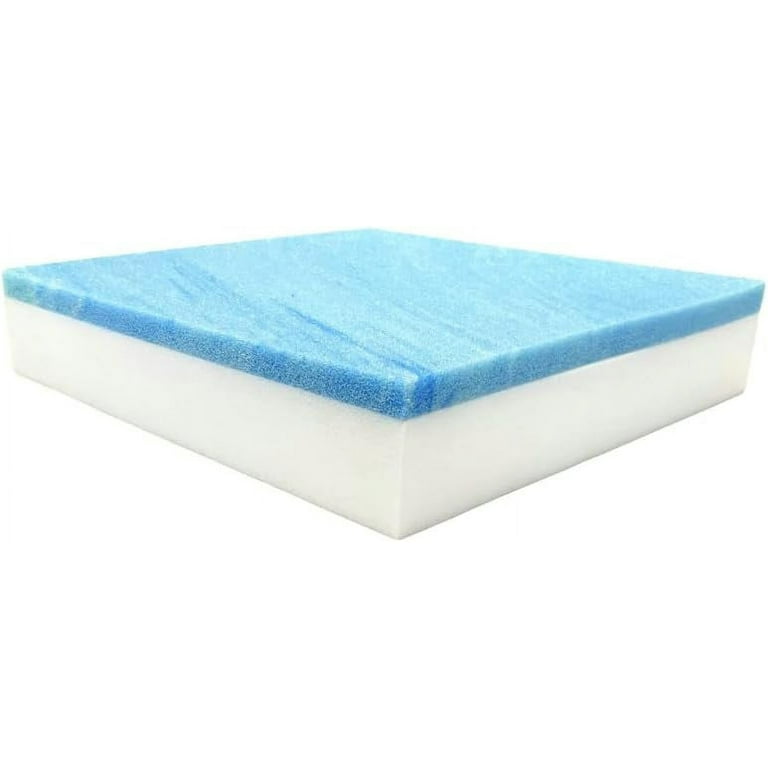 Foamrush 2 x 12 x 12 Cool Gel Memory Foam Upholstery Square Cushion Medium Firm (Chair Cushion, Square Foam Dining Chairs