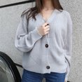 thumbnail image 5 of Diufon Womens Sweaters Solid Color Cardigan Coats Fall Casual Long Sleeve Knit Coats, 5 of 7