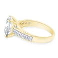 thumbnail image 4 of Round Cut Moissanite Lab Created Diamond Solitaire with Accents Engagement Wedding Promise Ring 10K Solid Yellow Gold(G-H,VVS1,4.50 Cttw)-9, 4 of 7