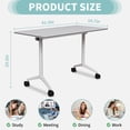 thumbnail image 2 of Folding Conference Table with Wheels, Heavy Duty Mobile Training Table, Foldable Desk for Office Meeting Room, 2 of 7