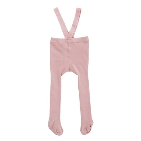 

Infant Newborn Baby Suspender Overall Pantyhose Solid Color High Waist Ribbed Knit Tights Infant Spring Autumn One-piece Leggings