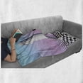 thumbnail image 6 of Vaporwave Soft Flannel Fleece Throw Blanket, Themed Contemporary Surreal Art Illustration of a Greek Pillar and Cubes Print, Cozy Plush for Indoor and Outdoor Use, 50" x 60", Multicolor, by Ambesonne, 6 of 6