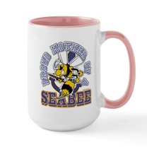 CafePress - Seabee Mother T Shirt Large Mug - 15 oz Ceramic Large White Novelty Mug
