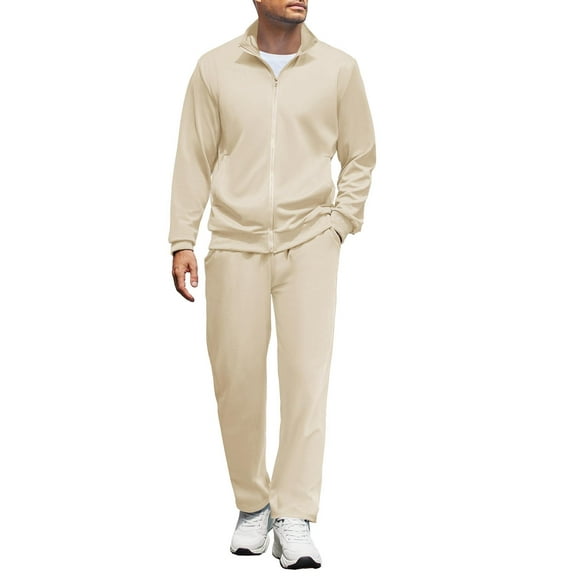 COOFANDY Mens Jogger Sets Casual Full Zip Jogging Sweat Suit Workout Sports Set Sportswear Gym Track Suit