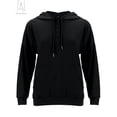 thumbnail image 3 of Gustave Button Down Hoodies Sweatshirts for Women Casual Drawstring Long Sleeve Pullover Winter Fall Loose Solid Hooded Tops Shirts with Pocket "Black, L", 3 of 10
