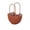 Brown, variant on Pastorals Style Handwoven Flower Basket with Handle, Plastic Rattan Decorative Basket for Floral Arrangement, Home Decor, Wedding Centerpiece, Gift Giving, 13 x 8.7 x 4.7