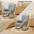 thumbnail image 3 of CloudRest Pro Oversized Nursery Rocking Chair with Ottoman, Cozy Accent Chair for Nursery/Bedroom/Living Room, Gray, 3 of 6