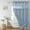 Blue, variant on No Hook Long Shower Curtain Set with Snap-in Fabric Liner,Linen Textured Thick Striped Fabric with Tassels,Boho Farmhouse Rustic Luxury Bathroom Curtain,Water-Repellent,Tan/Taupe,71x80