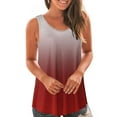 thumbnail image 1 of Liquidation d'Économies! BEFOKA Débardeur d'Été pour Femmes, Débardeur Décontracté en Liquidation pour Femmes, T-shirt Sans Manches Ample à Col Rond Dégradé pour Femmes, 1 of 5