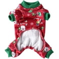 thumbnail image 5 of Pijama de sudadera con patrón navideño para perros pequeños y medianos, ropa navideña, mono de Año Nuevo para perro, suéteres de lana Coral, abrigo cálido oso de fresa Hogar, 5 of 5
