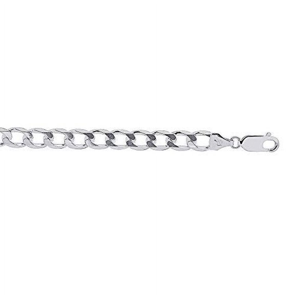 JewelStop 925 Sterling Silver Rhodium Plated 5.2 mm Curb Chain Bracelet, Lobster Claw Clasp - 8.5 Inches, 6gr.