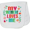 thumbnail image 2 of Inktastic My Memere Loves Me Girls Baby Burp Cloth, 2 of 3