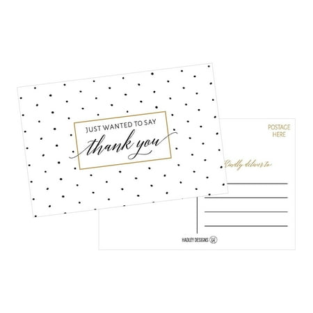50 4x6 blank fill in thank you postcards bulk cute modern chic boho