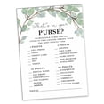 thumbnail image 2 of Inkdotpot 50-PackGreeneryWhats In Your Purse Bridal ShowerGameWedding Shower Bachelorette Party Bulk ActivityGameCards, 2 of 5