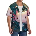 thumbnail image 4 of Fotbe Whimsical Axolotl Fantasy print Short Sleeve Button Down Shirts for Men Casual Summer Beach Wrinkle Free Shirt-XX-Large, 4 of 7
