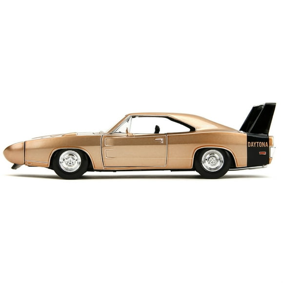 1969 Dodge Charger Daytona Bronze Metallic with Black Tail Stripe "Bigtime Muscle" Series 1/24 Diecast Model Car by Jada