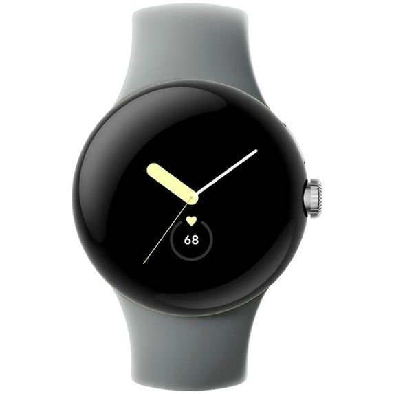 Pre-Owned Google Pixel Watch 41mm Smartwatch with WiFi, GPS, BT and Heart Rate Monitor in Bulk Packaging (Silver Charcoal)