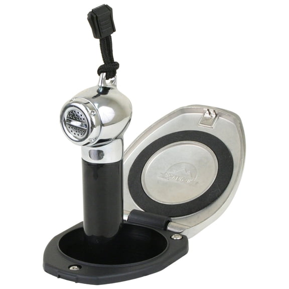 Scandvik Black  SS Recessed Transom Shower Handle/Hose - Vertical/Ho... [12124P]