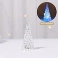 thumbnail image 4 of Lighted Christmas Tree Metallic Glitter Colorful LED Acrylic Night Light Christmas Decoration Table Top Christmas Trees Holiday Multicolored Light Up Glitter Tabletop Figurines (10.6” Hei, 4 of 9