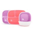 thumbnail image 1 of Munchkin Splash Toddler Divided Plate and Bowl Dining Set, Pink/Purple, 1 of 5