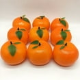 thumbnail image 3 of Simili-fruit Orange avec Feuilles/mousse/diamètre 7,5 Hauteur 8.2/(8*8*7,40), 3 of 11