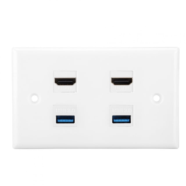 2 Port Panel, 11.5x7cm/4.53x2.76in Panel, Free Soldering For Home