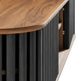 thumbnail image 6 of Media TV Stand Console Table, Walnut Black, Wood, Living Room Lounge Cafe Lobby Hospitality Restaurant, Modern Contemporary HB34897, 6 of 10