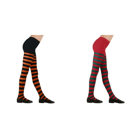 (2-Pack) 2025 New s  Tights Striped Tights Boys Cotton Socks for Children Panty Hose Women Socks Calf Length 69~72Cm Accessory Seamless Socks s Witch Carnival Theme Party