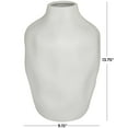 thumbnail image 4 of CosmoLiving by Cosmopolitan 14" Abstract Faceted White Ceramic Vase, 4 of 12