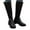Black, variant on FRSASU Women鈥檚 Knee High Boots, Elastic Band Casual Tall Riding Boots with Side Zipper On