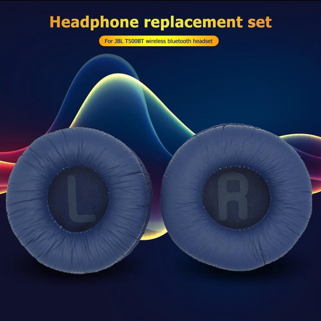 1 par de almohadillas blandas para JBL Tune 500BT de espuma de cuero proteico azul Sywqhk Para estrenar