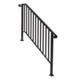 thumbnail image 4 of Matte Black Outdoor 4 Level Iron Handrail, 4 of 16