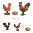 thumbnail image 3 of Exquisitos realistas de PVC, modelo de juguetes, de , de arena en miniatura, escenas, suministros de decoración, Pollo Hugo Figuras de animales de granja, 3 of 9