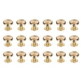 thumbnail image 1 of Uxcell 15 Pcs Metal Stud Rivets 10mm Flower Shape Decoration Screw Back Studs, Gold, 1 of 6