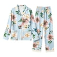thumbnail image 4 of CQXIDFH 2 Piece Sets for Women Patterned Long Sleeve Pajama Set Button Down with Pockets Comfy Fall Sleepwear Soft Comfy Pj Sets, 4 of 4