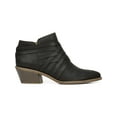 thumbnail image 3 of LIFE STRIDE Womens Black Traction Sole Cushioned Woven Prairie Block Heel Zip-Up Booties 6.5 W, 3 of 4